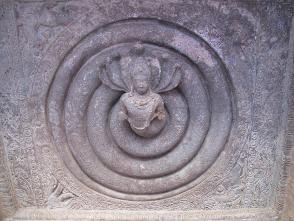 Emerging energy from temple ceiling